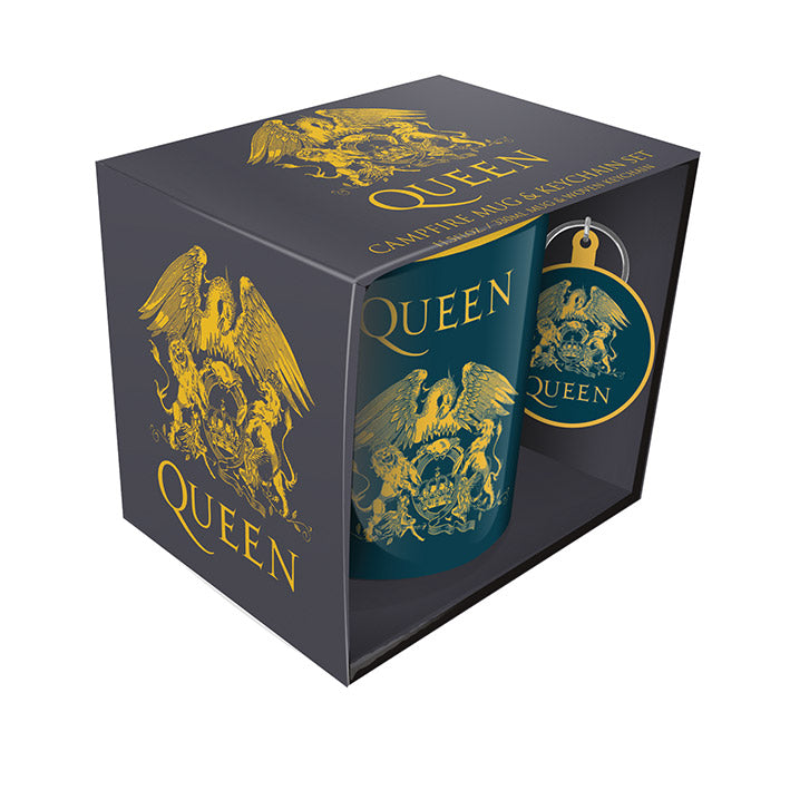 Queen (Crest)  Campfire Mug and Keychain Set
