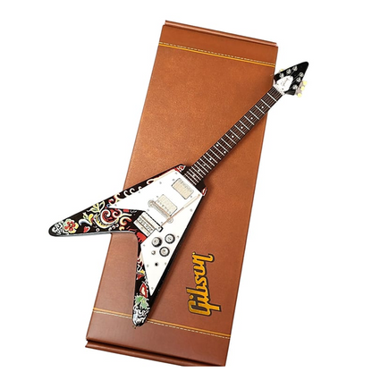 Jimi Hendrix - Gibson Psychedelic Flying V Mini Guitar Replica Collectible - Officially Licensed