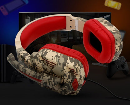iPega : PG-R005 - Noise Cancelling Gaming Headset (Camo Red)