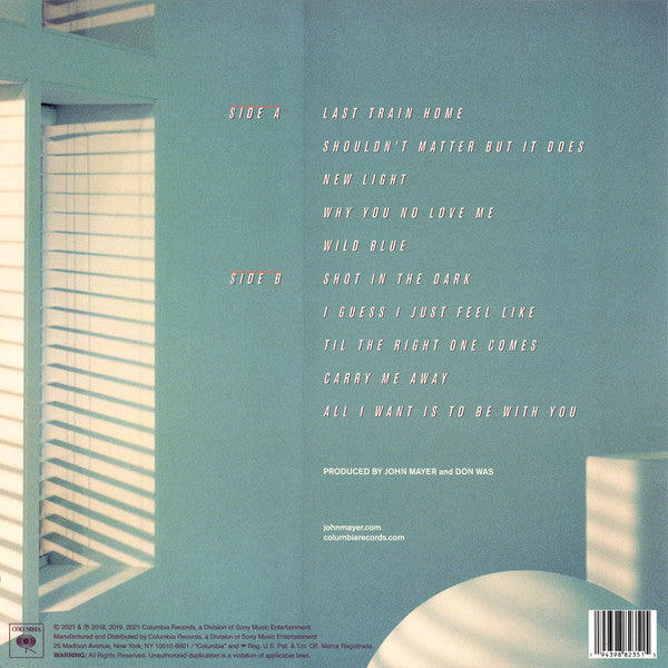 John Mayer Sob Rock LP (Limited Edition Clear Vinyl) cavo.ae