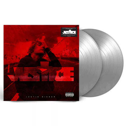Justin Bieber - Justice - 2LP (Limited Edition Silver Vinyl Alternate Cover 1 Additional Song)