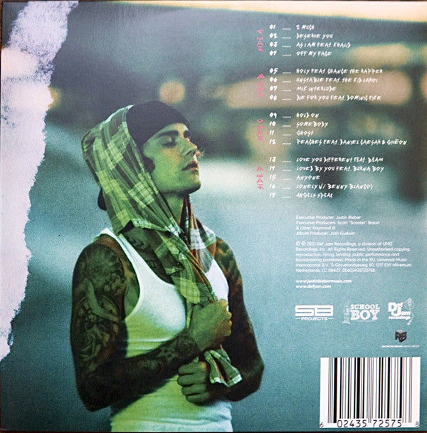 Justin Bieber - Justice - 2LP (Limited Edition Silver Vinyl Alternate Cover 1 Additional Song)