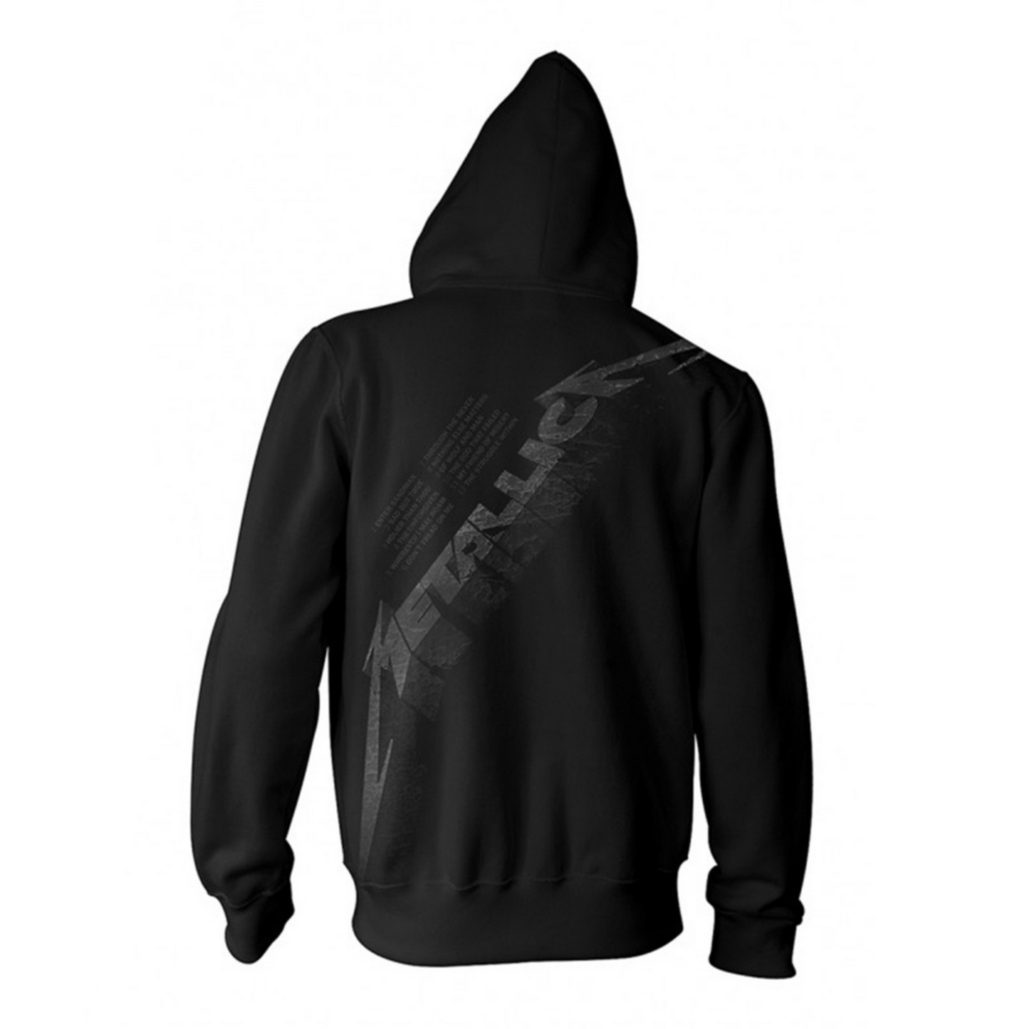 Metallica Black Logo Burnished Hoodie Sweatshirt