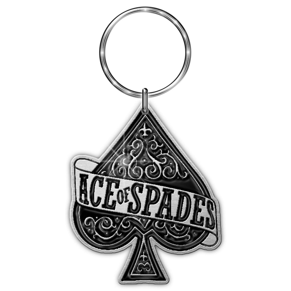 Motorhead 'Ace of Spades' Design Engraved Collectable Metal Ring Keychain
