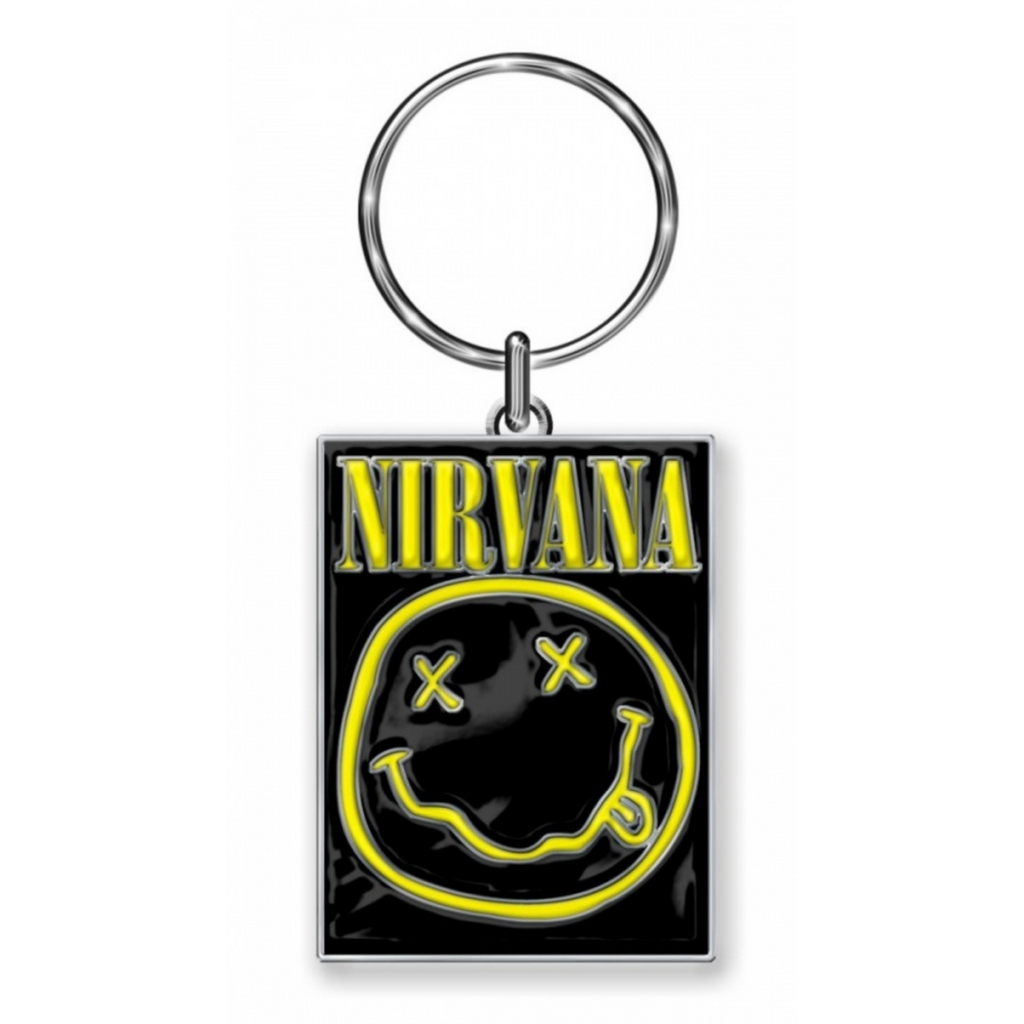 Nirvana Smiley Logo Collectable Metal Ring Keychain