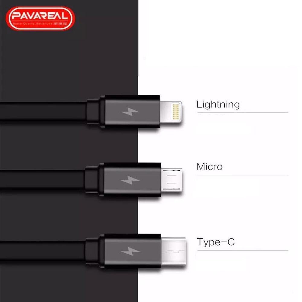 Pavareal - 3in1 Fast Charge DC58 | Mobile Accessories Dubai