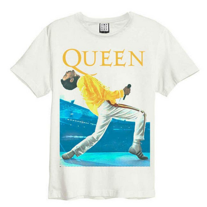 Queen - Freddie Mercury Vintage White T-shirt. Shop now music store in uae