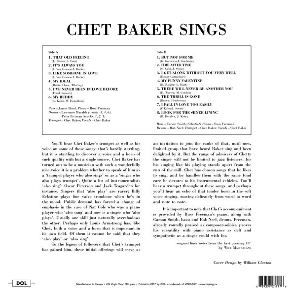 Chet Baker - Sings - LP