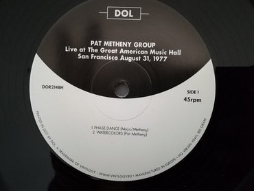 Pat Metheny Group - Live At The Great American Music Hall, San Francisco 1977. August 31, 1977 - LP