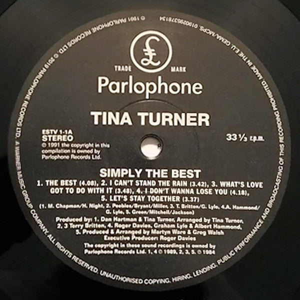 Tina Turner - Simply the Best - 2LP