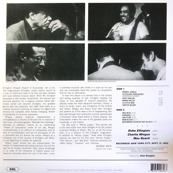 Duke Ellington & Charles Mingus & Max Roach - Money Jungle (Blue Vinyl) - LP