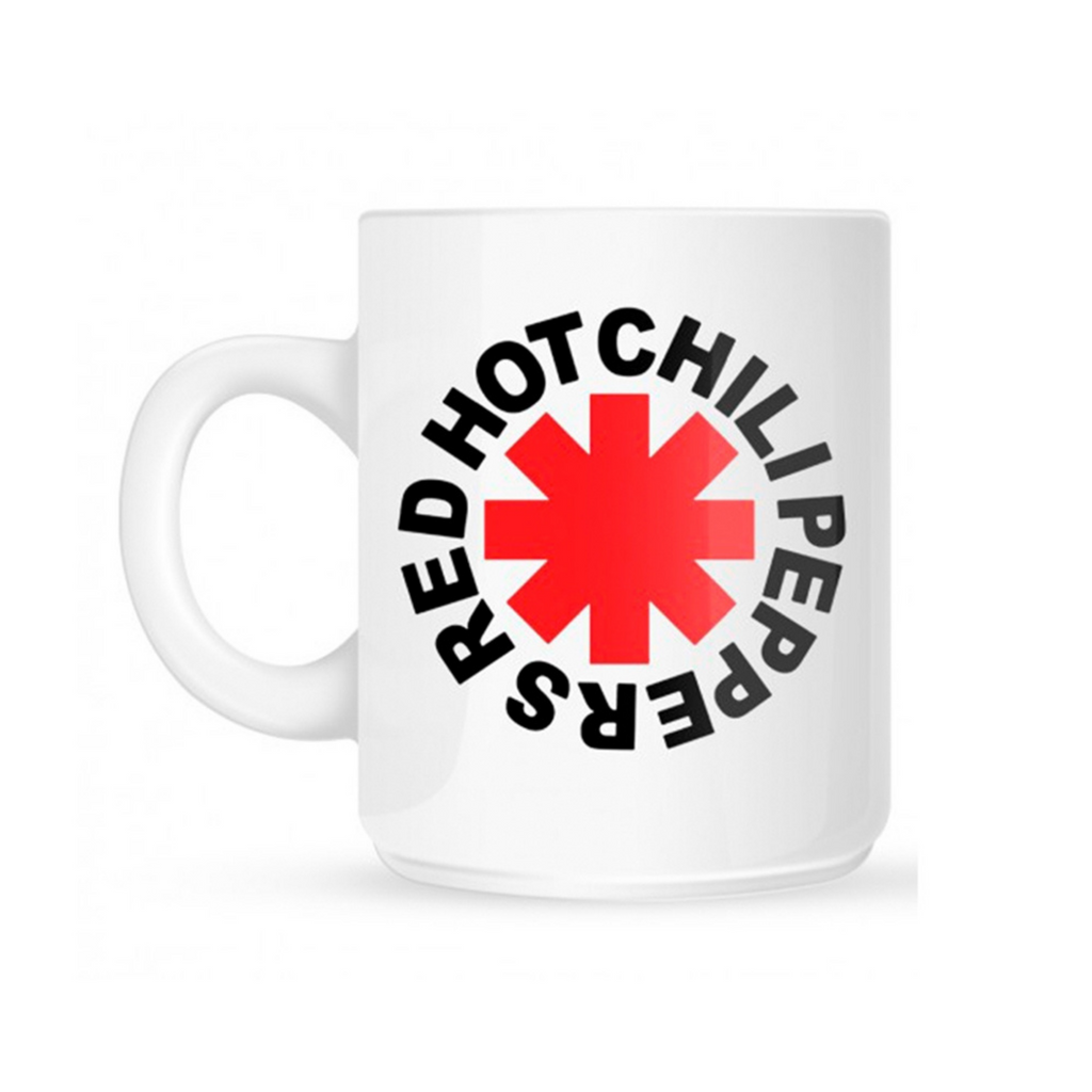 Red Hot Chili Peppers Original Classic Red/Black Logo White Mug