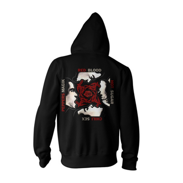 Red Hot Chili Peppers 'BSSM' Album Cover Artwork Black Hoodie Sweatshirt with Zip