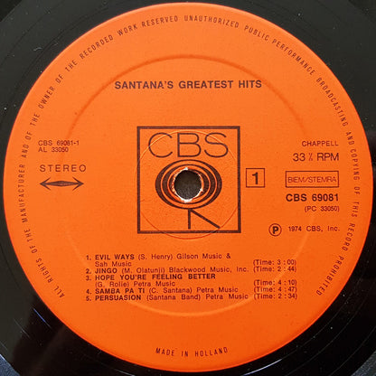 Santana - Greatest Hits (1974) - LP