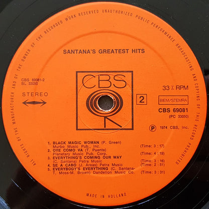 Santana - Greatest Hits (1974) - LP