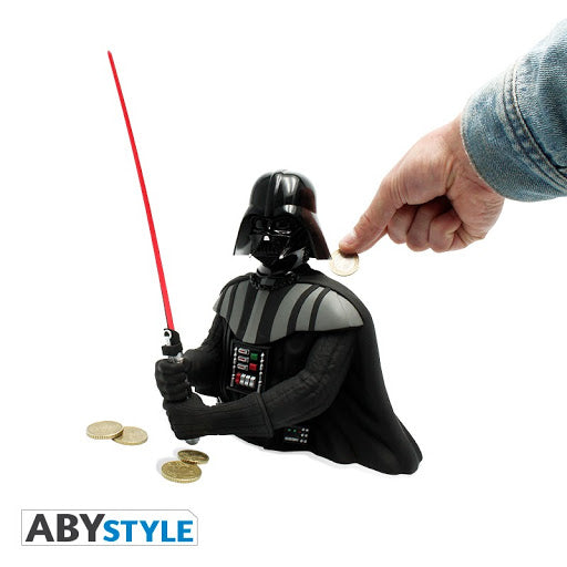 Star Wars Money Bank - Darth Vader Bust with Red Lightsaber