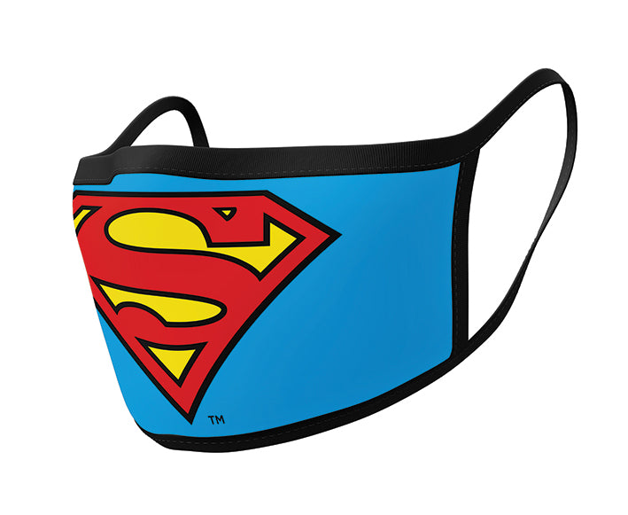 DC Superman Adult Size Officially Licensed Face Mask (2pcs)