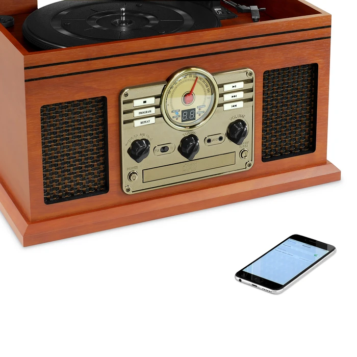 Victrola VTA-200B 6-in-1 Nostalgic Classic Wood Bluetooth Record