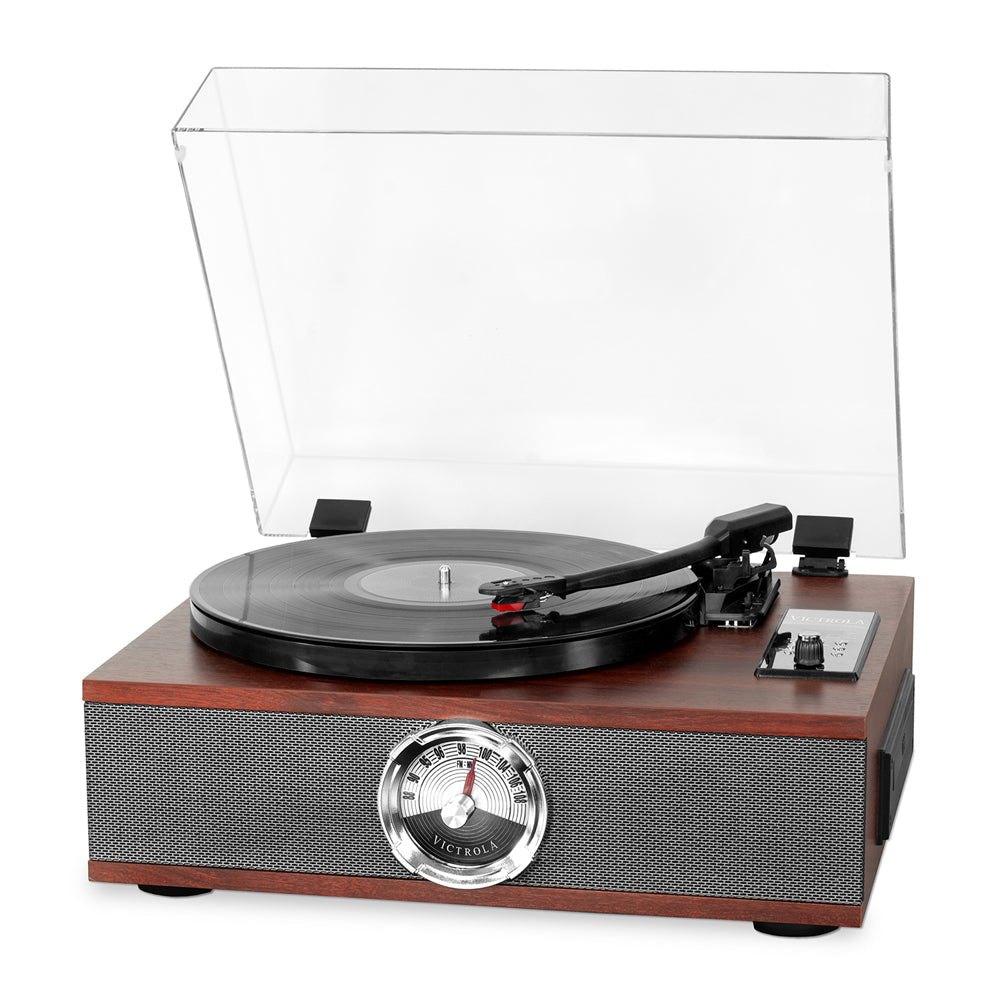 (Display Piece & Damaged Box) - Victrola Park Avenue VTA-60 5-in-1 Bluetooth Record Player with 3-Speed Turntable, CD, and Radio Music Centre
