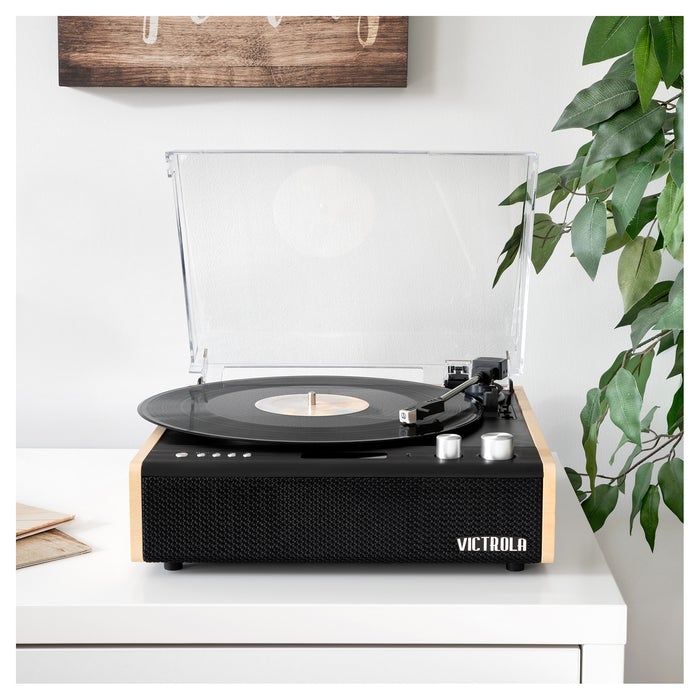 Victrola The Eastwood Bamboo VTA-72 Bluetooth Vinyl/Turntable Music Centre (Bad Box) (AS IS)