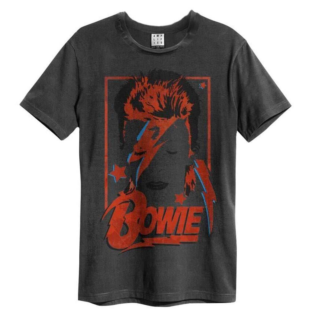 David Bowie - Aladdin Sane Charcoal T-Shirt (XL)