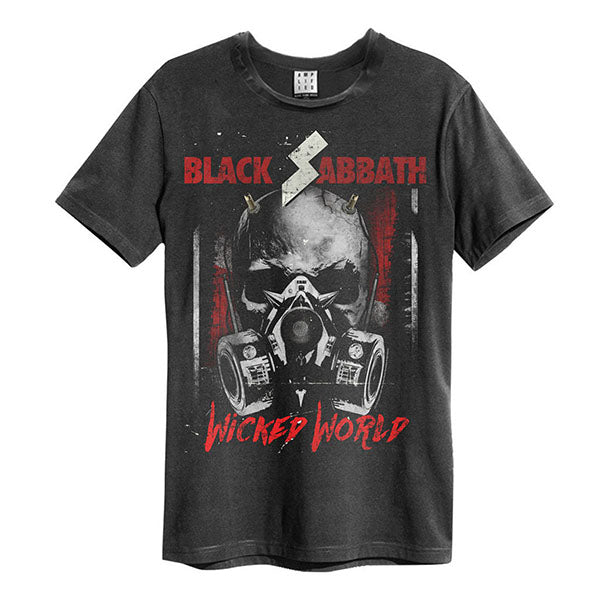 BLACK SABBATH - Black Sabbath Wicked World Amplified Vintage Charcoal Large T Shirt