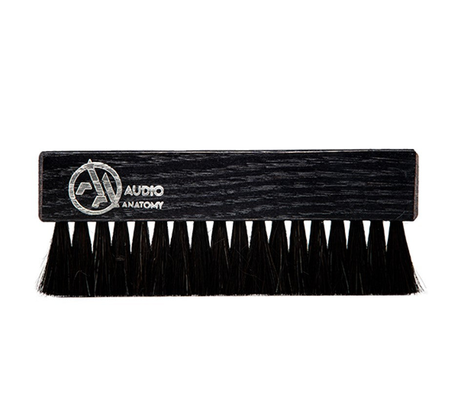 Audio Anatomy - Oak Wood Brush Black With Antistatic Goat And Nylon Fiber - Deluxe (Dry & Wet Cleaning)