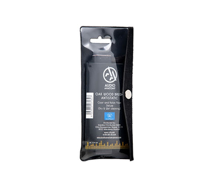 Audio Anatomy - Oak Wood Brush Black With Antistatic Goat And Nylon Fiber - Deluxe (Dry & Wet Cleaning)