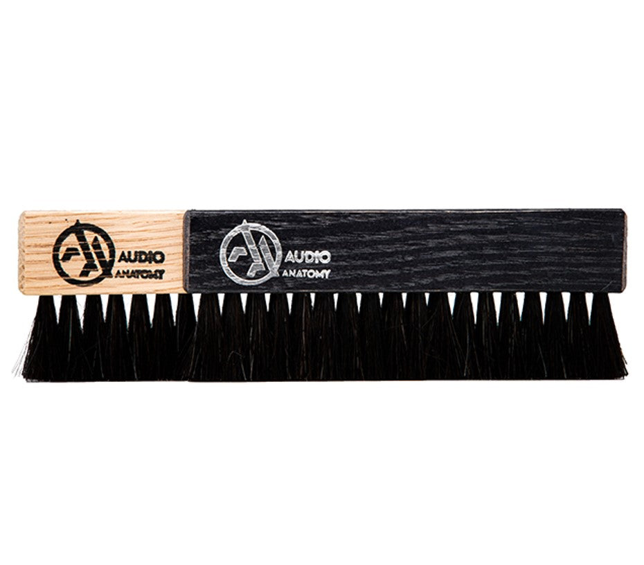 Audio Anatomy - Oak Wood Brush Black With Antistatic Goat And Nylon Fiber - Deluxe (Dry & Wet Cleaning)