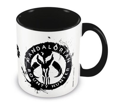 The Mandalorian Sigil Design Star Wars Licensed White and Black Inner 315 ml Ceramic Everyday Mug