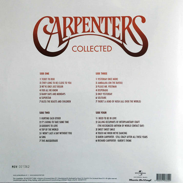 Carpenters - Collected - 2LP. Shop now online in UAE