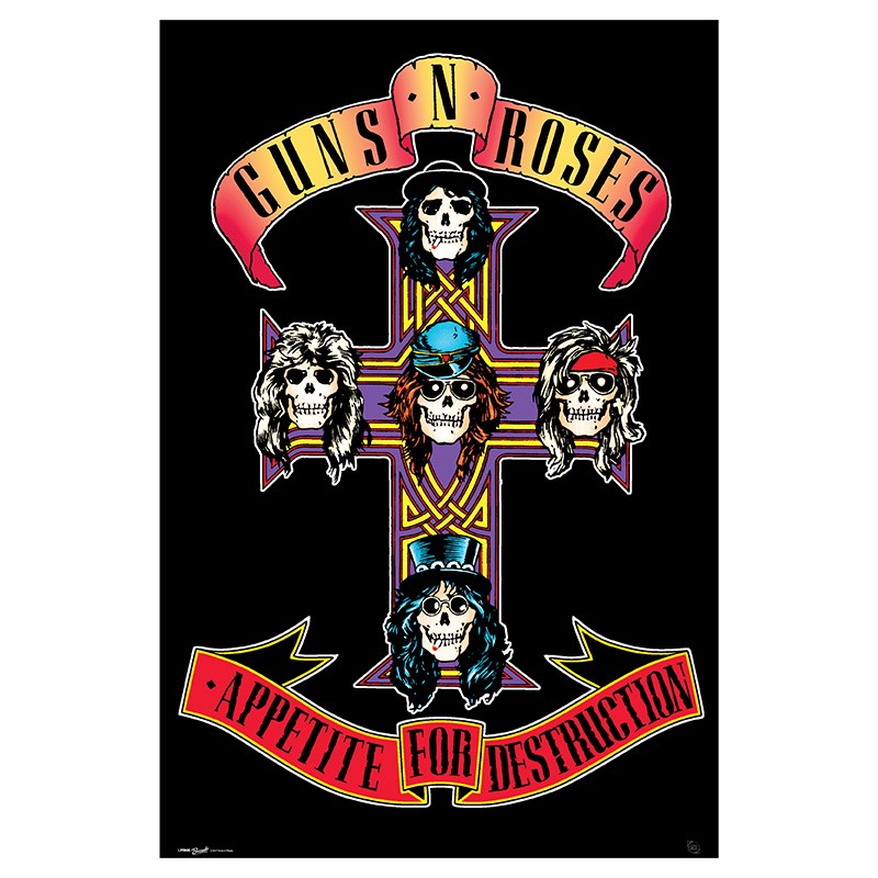 Guns N Roses -  "Appetite" Poster Design GUNS N ROSES Licensed