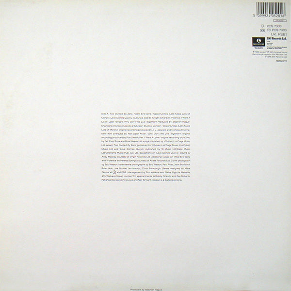 Pet Shop Boys - Please - LP