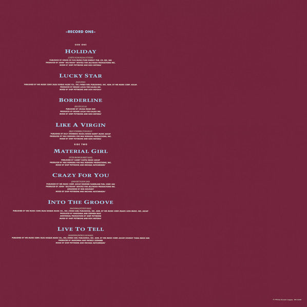 Now available inMadonna - Immaculate Collection - 2LP. at cavo