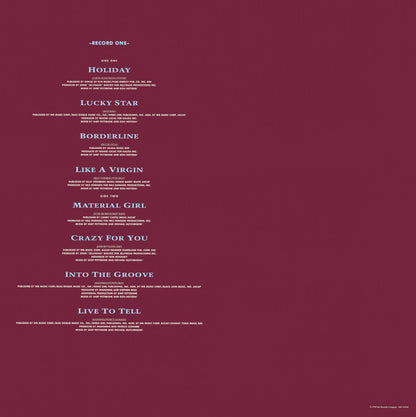 Now available inMadonna - Immaculate Collection - 2LP. at cavo