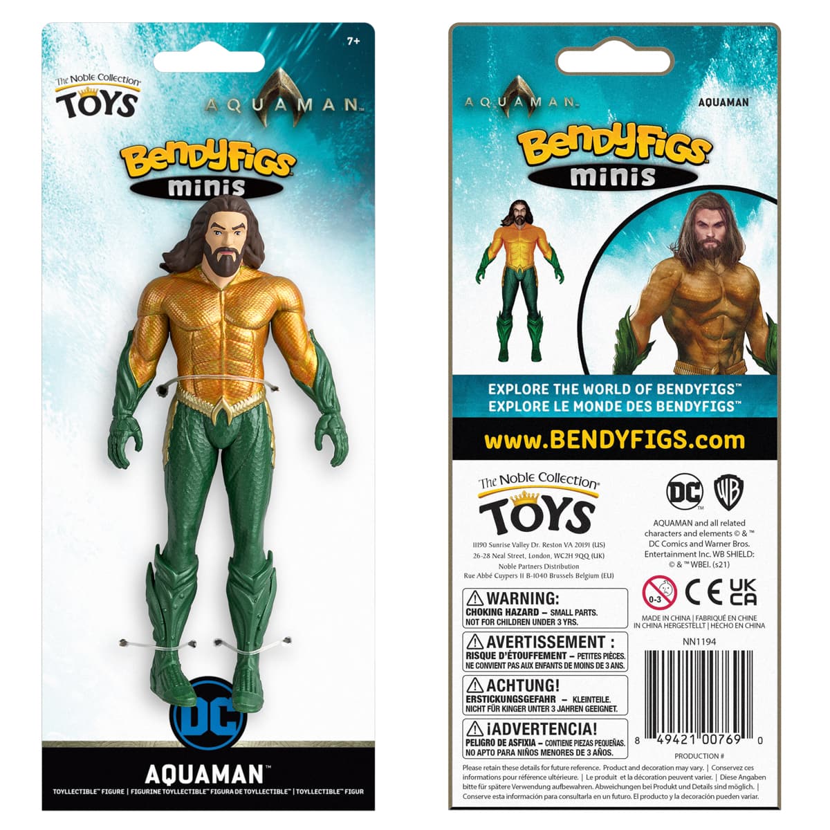 Dc Comics Aquaman Mini Bendyfig Figurine
