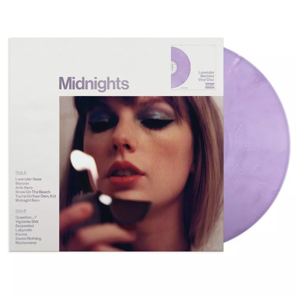 Taylor Swift - Midnights (Limited Edition Lavender Marbled Vinyl) - LP. Now available online in UAE