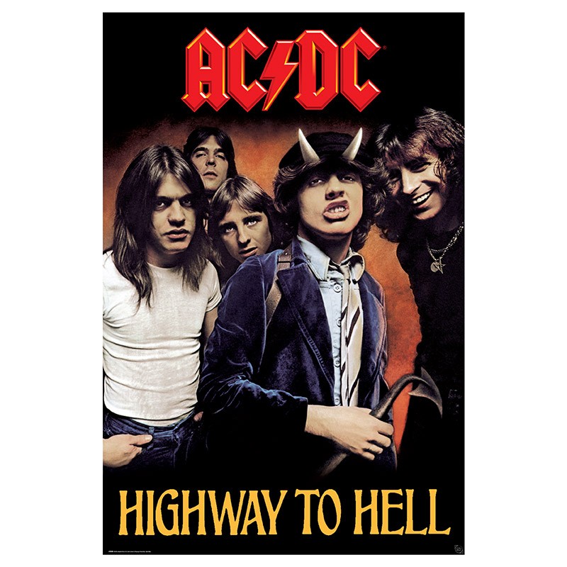 AC/DC -  "Highway to Hell" Poster Design AC/DC Licensed