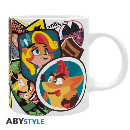 Crash Bandicoot - Mug - 320 ml - Sticker Crash -subli- with box