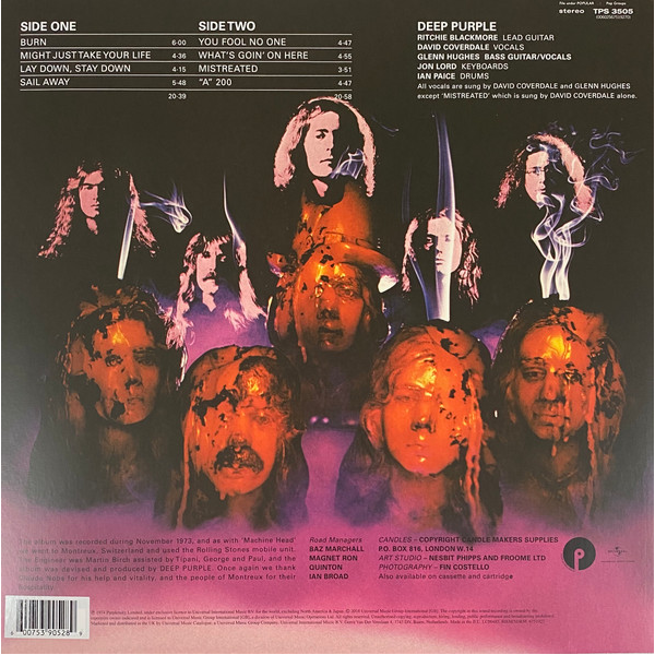 Deep Purple - Burn (Limited Edition Orange Vinyl) - LP. Shop now online in UAE