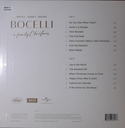 Andrea Bocelli, Matteo Bocelli, Virginia Bocelli  - A Family Christmas - LP