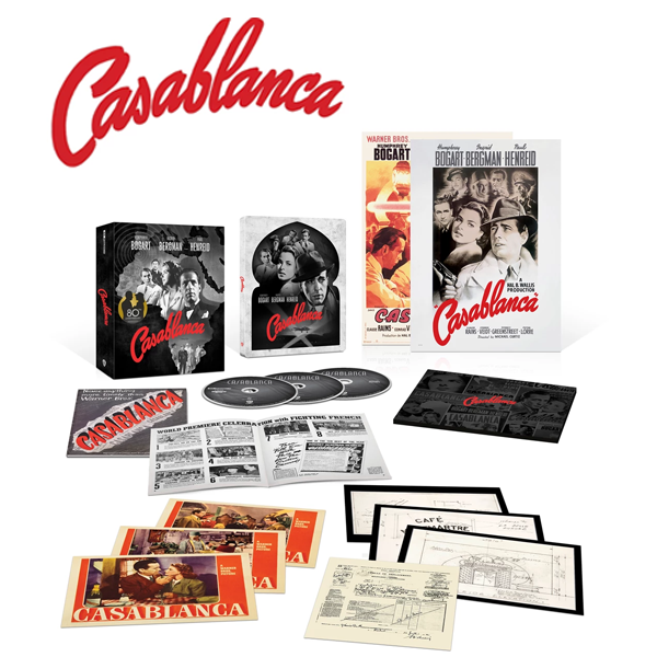 Casablanca - 80th Anniversary Ultimate Collector's Steelbook - 4K Ultra HD - Blu-ray