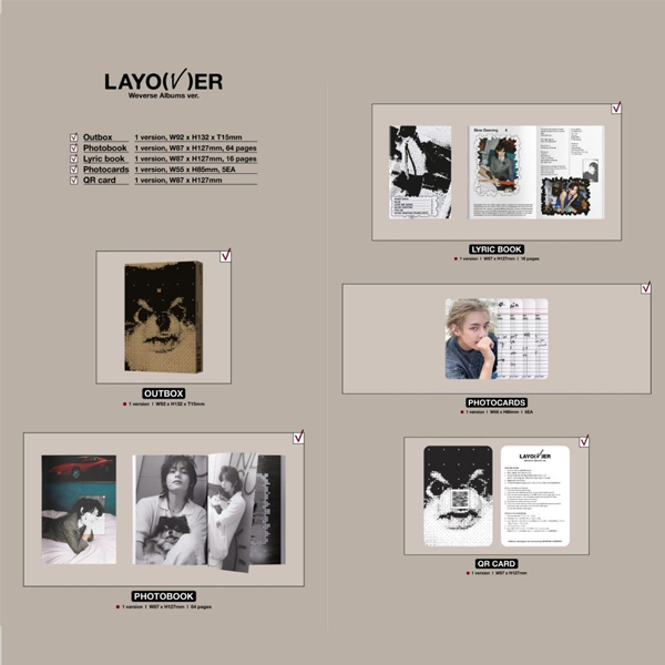V Album - Layover - Weverse Ver. - smart album. Shop now music store abudhabi
