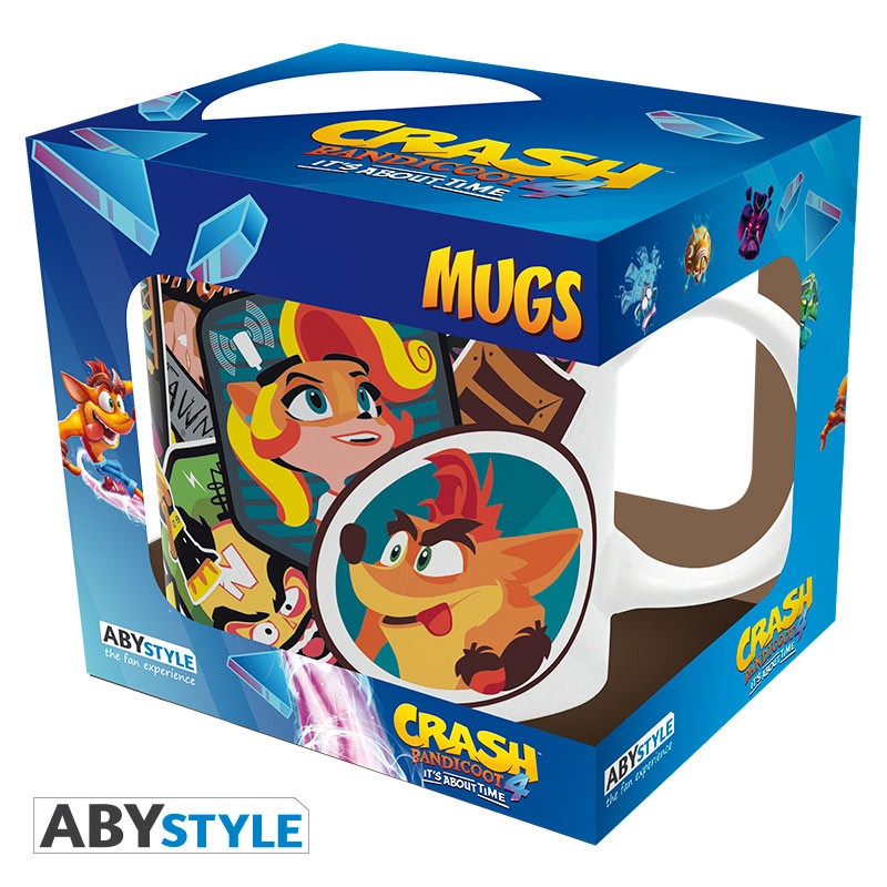 Crash Bandicoot - Mug - 320 ml - Sticker Crash -subli- with box