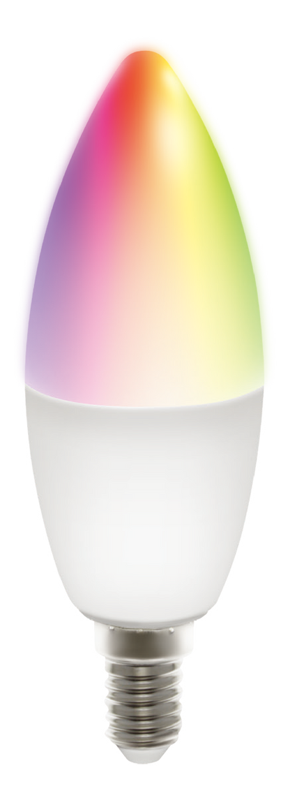 Deltaco Smart Home LED SH-LE14RGB , E14, 5W, Wi-Fi 2.GHz RGB and White CCT Smart Bulb