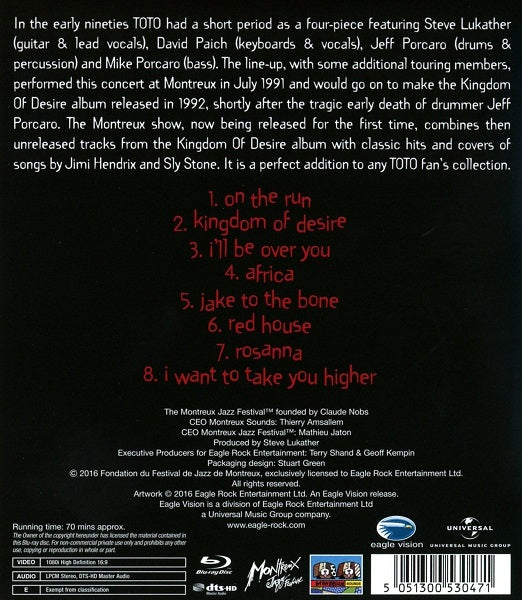 TOTO: Live at Montreux 1991 - Blu-ray